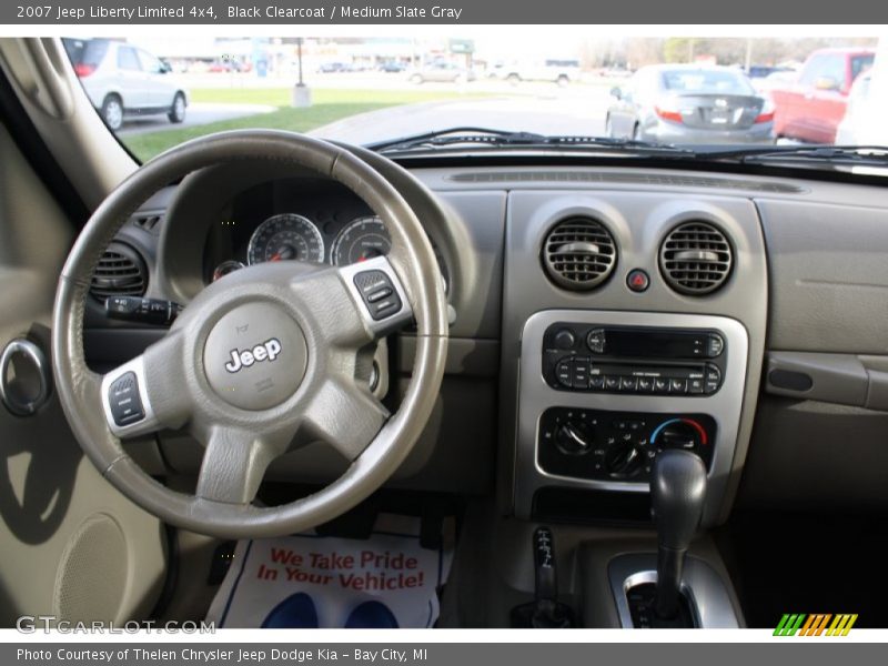 Black Clearcoat / Medium Slate Gray 2007 Jeep Liberty Limited 4x4