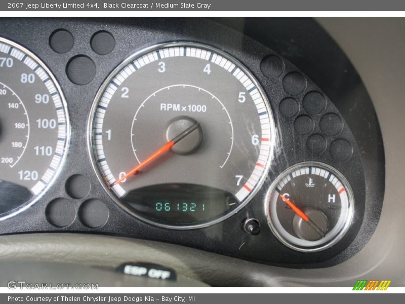 Black Clearcoat / Medium Slate Gray 2007 Jeep Liberty Limited 4x4