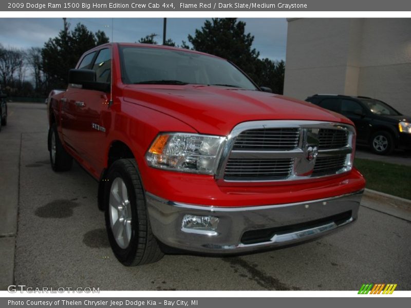Flame Red / Dark Slate/Medium Graystone 2009 Dodge Ram 1500 Big Horn Edition Crew Cab 4x4
