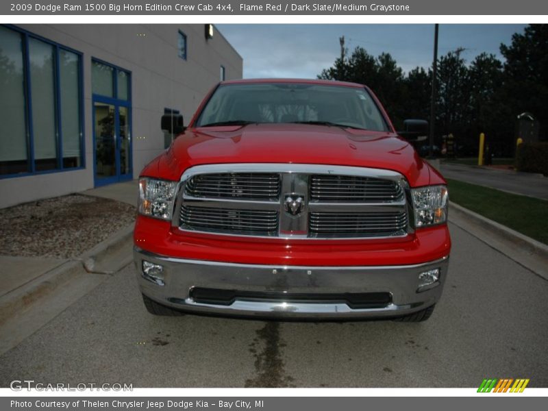 Flame Red / Dark Slate/Medium Graystone 2009 Dodge Ram 1500 Big Horn Edition Crew Cab 4x4