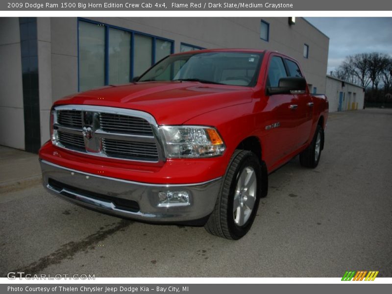 Flame Red / Dark Slate/Medium Graystone 2009 Dodge Ram 1500 Big Horn Edition Crew Cab 4x4