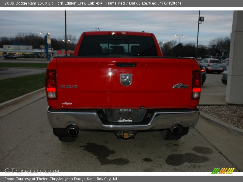 Flame Red / Dark Slate/Medium Graystone 2009 Dodge Ram 1500 Big Horn Edition Crew Cab 4x4