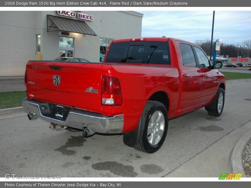 Flame Red / Dark Slate/Medium Graystone 2009 Dodge Ram 1500 Big Horn Edition Crew Cab 4x4