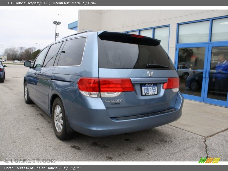 Ocean Mist Metallic / Gray 2010 Honda Odyssey EX-L