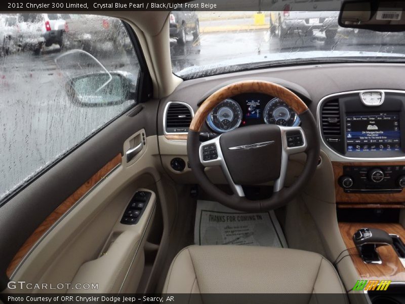 Crystal Blue Pearl / Black/Light Frost Beige 2012 Chrysler 300 Limited