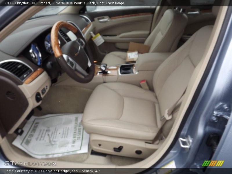 Crystal Blue Pearl / Black/Light Frost Beige 2012 Chrysler 300 Limited