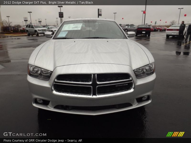 Bright Silver Metallic / Tan/Black 2012 Dodge Charger SXT Plus