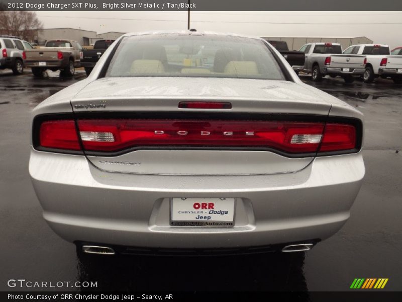 Bright Silver Metallic / Tan/Black 2012 Dodge Charger SXT Plus