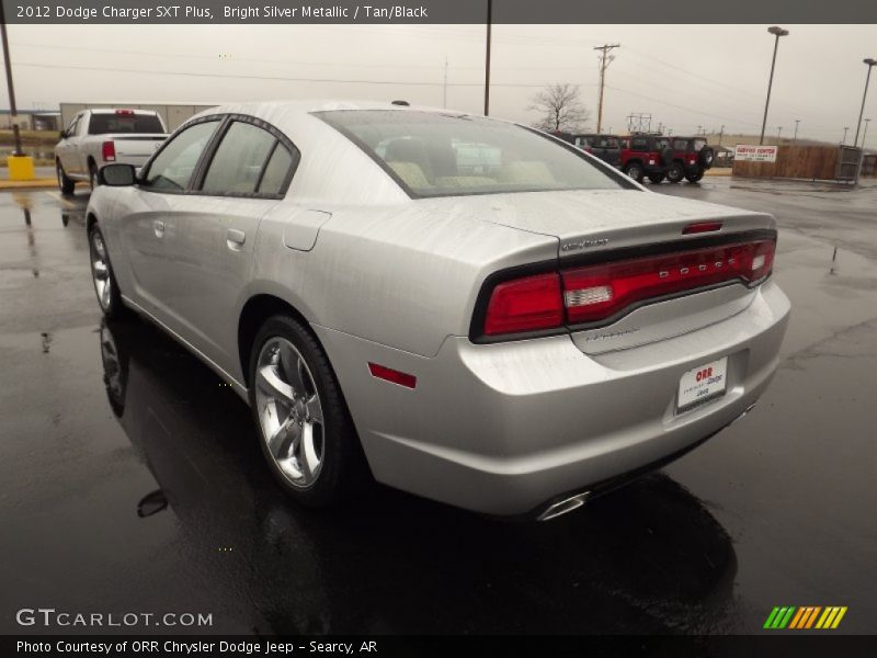 Bright Silver Metallic / Tan/Black 2012 Dodge Charger SXT Plus