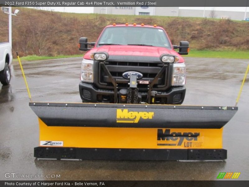 Vermillion Red / Steel 2012 Ford F350 Super Duty XL Regular Cab 4x4 Plow Truck