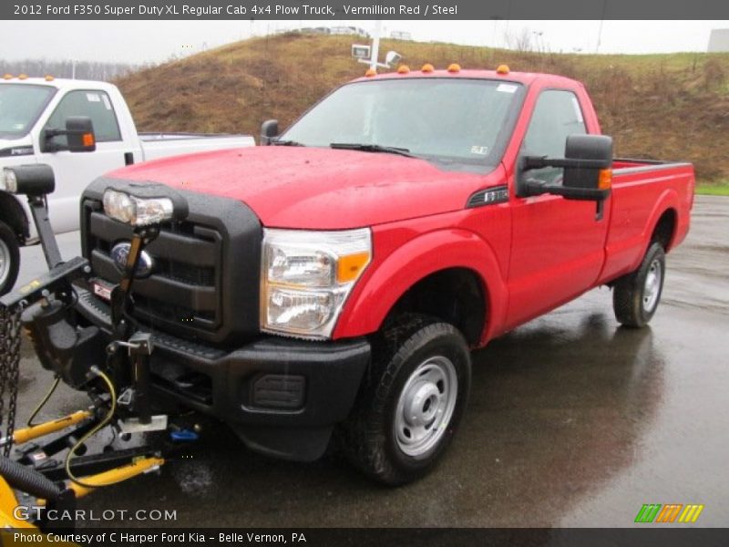 Vermillion Red / Steel 2012 Ford F350 Super Duty XL Regular Cab 4x4 Plow Truck