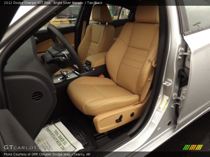 Bright Silver Metallic / Tan/Black 2012 Dodge Charger SXT Plus