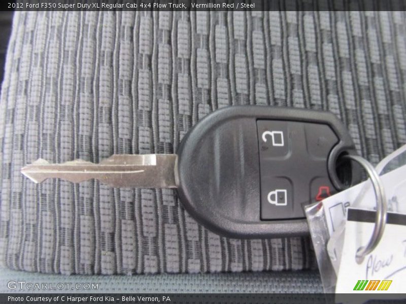 Vermillion Red / Steel 2012 Ford F350 Super Duty XL Regular Cab 4x4 Plow Truck