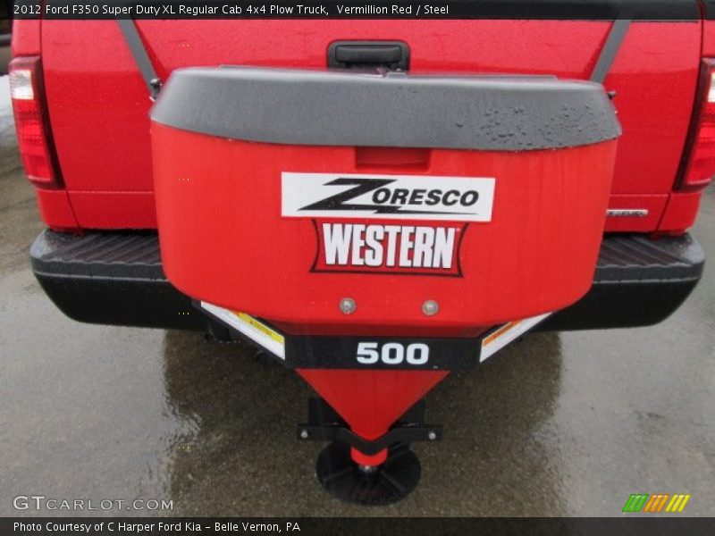 Vermillion Red / Steel 2012 Ford F350 Super Duty XL Regular Cab 4x4 Plow Truck