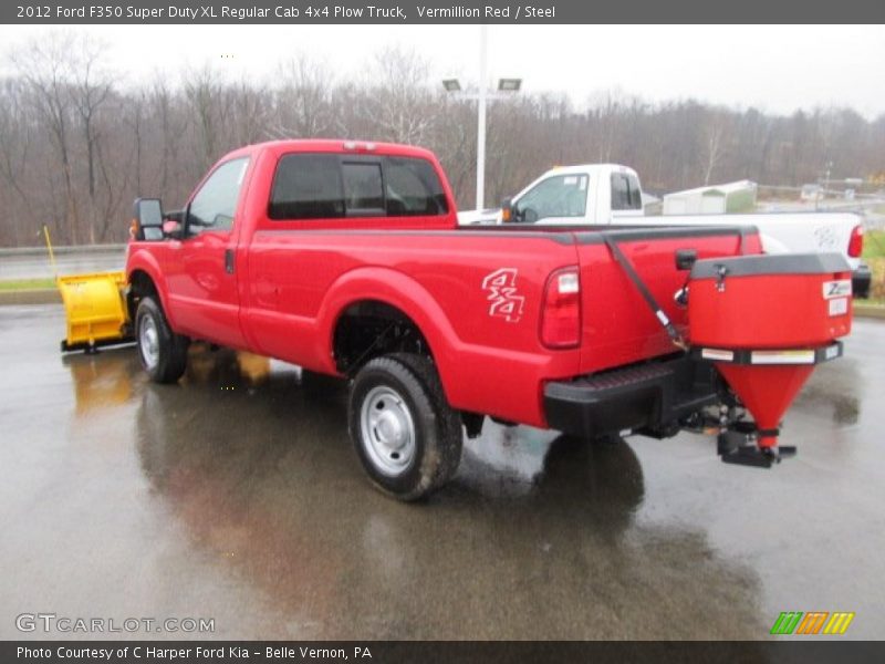  2012 F350 Super Duty XL Regular Cab 4x4 Plow Truck Vermillion Red