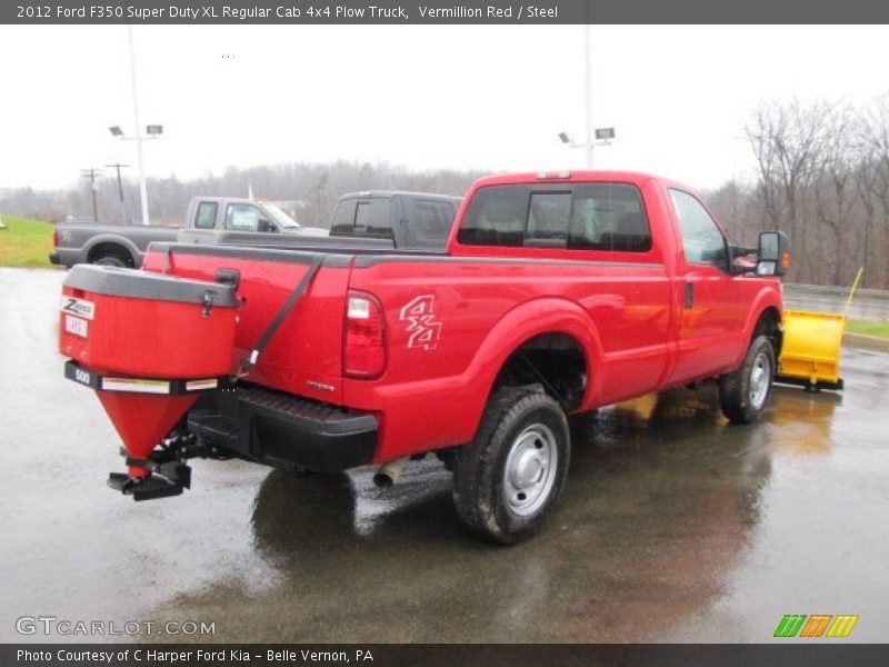 Vermillion Red / Steel 2012 Ford F350 Super Duty XL Regular Cab 4x4 Plow Truck