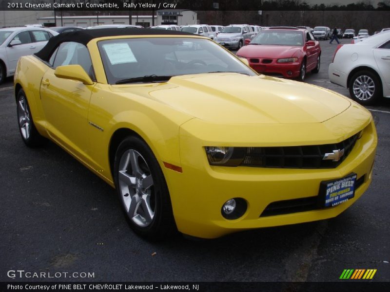 Rally Yellow / Gray 2011 Chevrolet Camaro LT Convertible