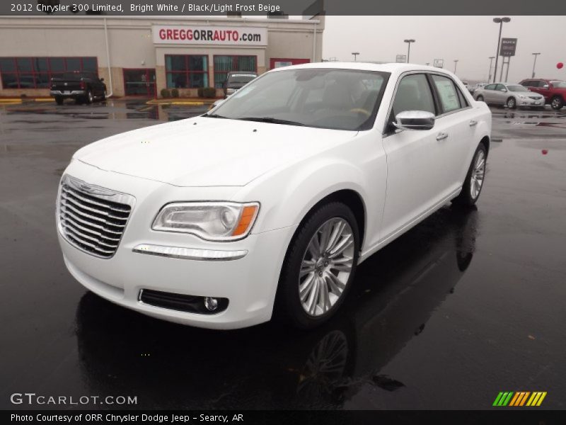 Bright White / Black/Light Frost Beige 2012 Chrysler 300 Limited