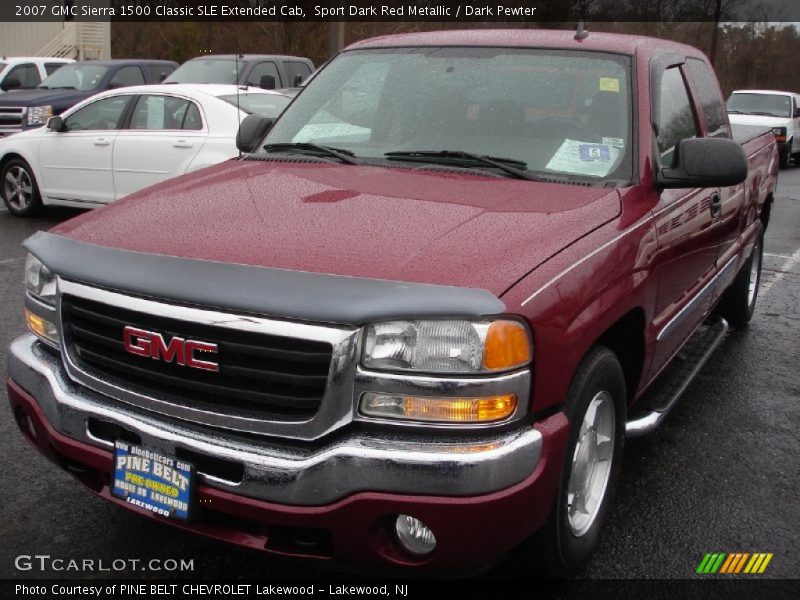 Sport Dark Red Metallic / Dark Pewter 2007 GMC Sierra 1500 Classic SLE Extended Cab
