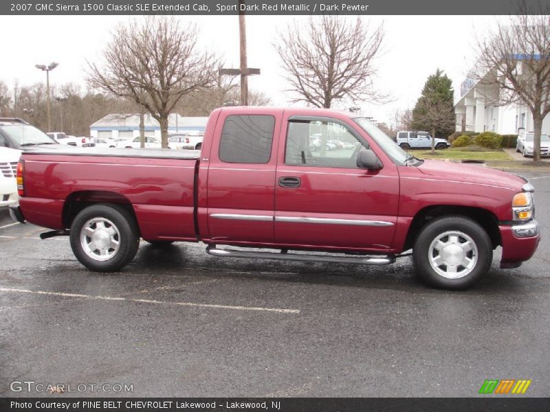 Sport Dark Red Metallic / Dark Pewter 2007 GMC Sierra 1500 Classic SLE Extended Cab