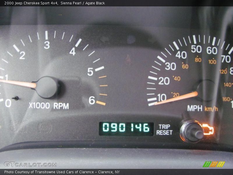 Sienna Pearl / Agate Black 2000 Jeep Cherokee Sport 4x4