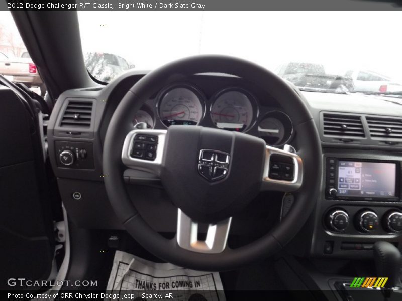 Bright White / Dark Slate Gray 2012 Dodge Challenger R/T Classic
