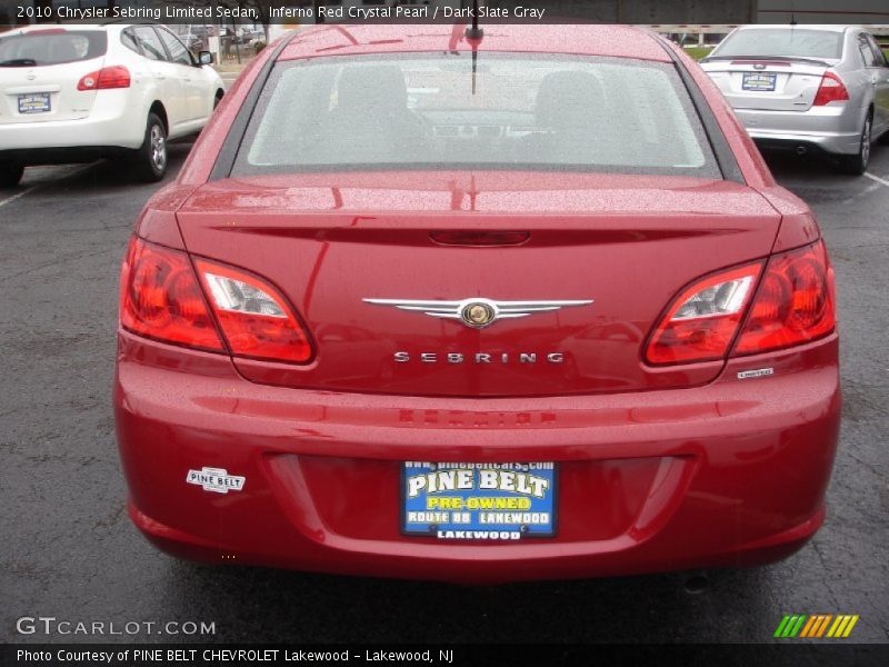 Inferno Red Crystal Pearl / Dark Slate Gray 2010 Chrysler Sebring Limited Sedan