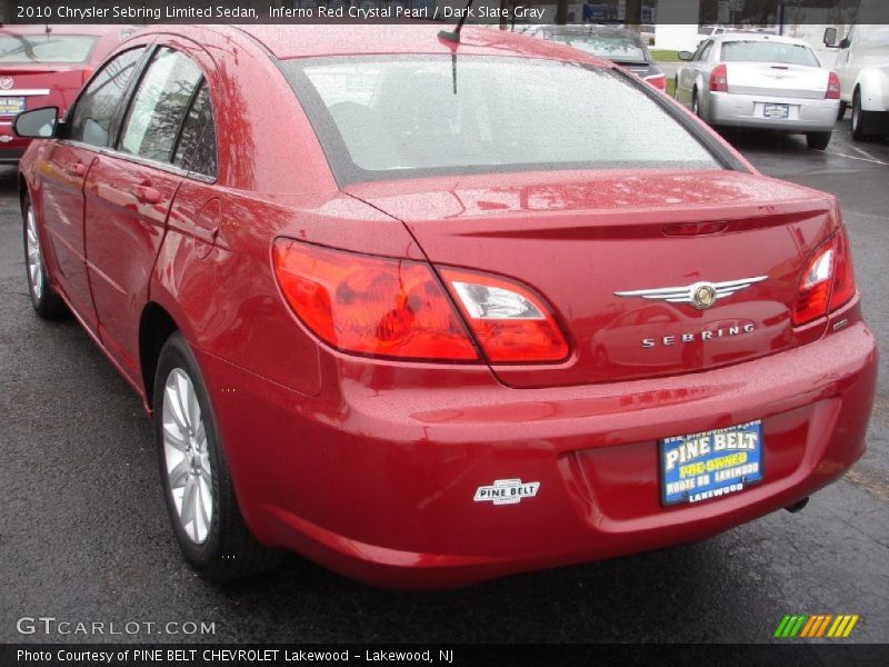 Inferno Red Crystal Pearl / Dark Slate Gray 2010 Chrysler Sebring Limited Sedan