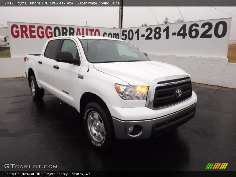 Super White / Sand Beige 2012 Toyota Tundra TRD CrewMax 4x4