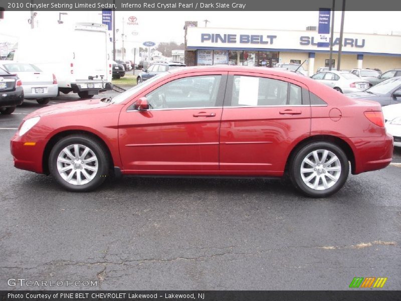 Inferno Red Crystal Pearl / Dark Slate Gray 2010 Chrysler Sebring Limited Sedan