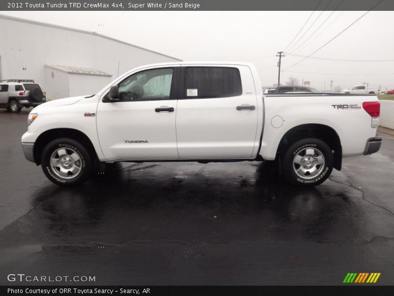 Super White / Sand Beige 2012 Toyota Tundra TRD CrewMax 4x4