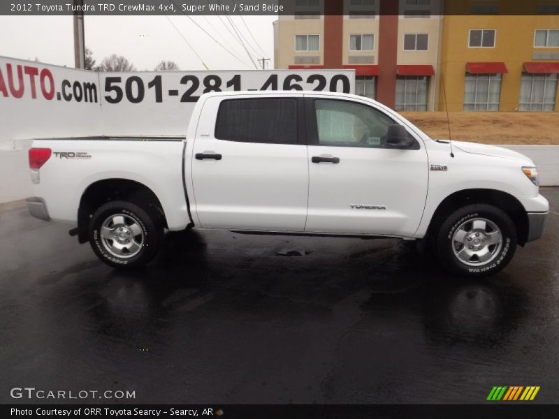 Super White / Sand Beige 2012 Toyota Tundra TRD CrewMax 4x4