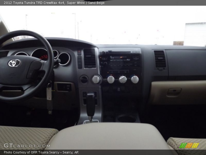 Super White / Sand Beige 2012 Toyota Tundra TRD CrewMax 4x4