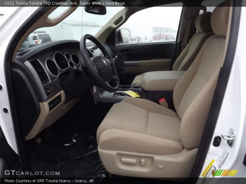 Super White / Sand Beige 2012 Toyota Tundra TRD CrewMax 4x4