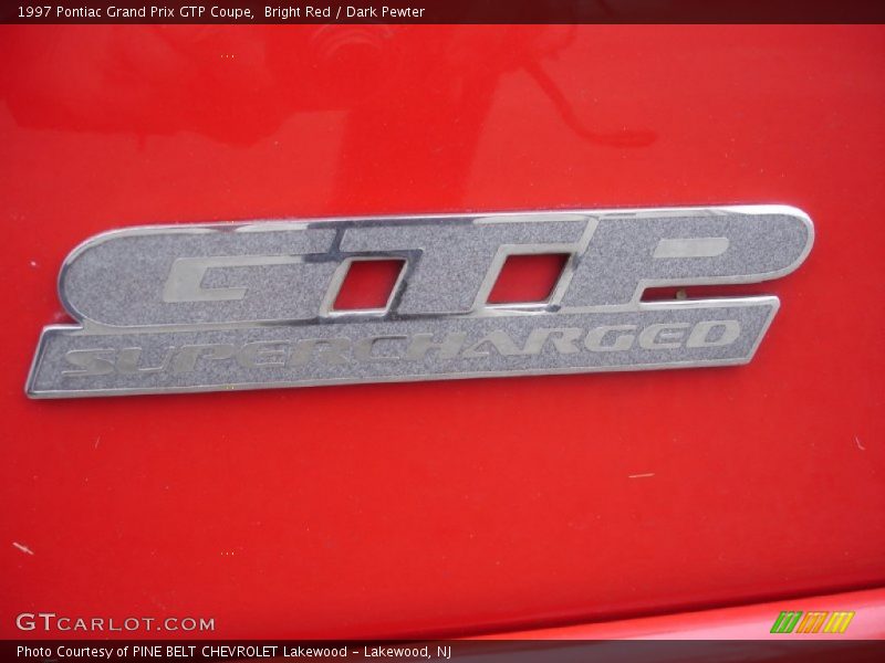 Bright Red / Dark Pewter 1997 Pontiac Grand Prix GTP Coupe