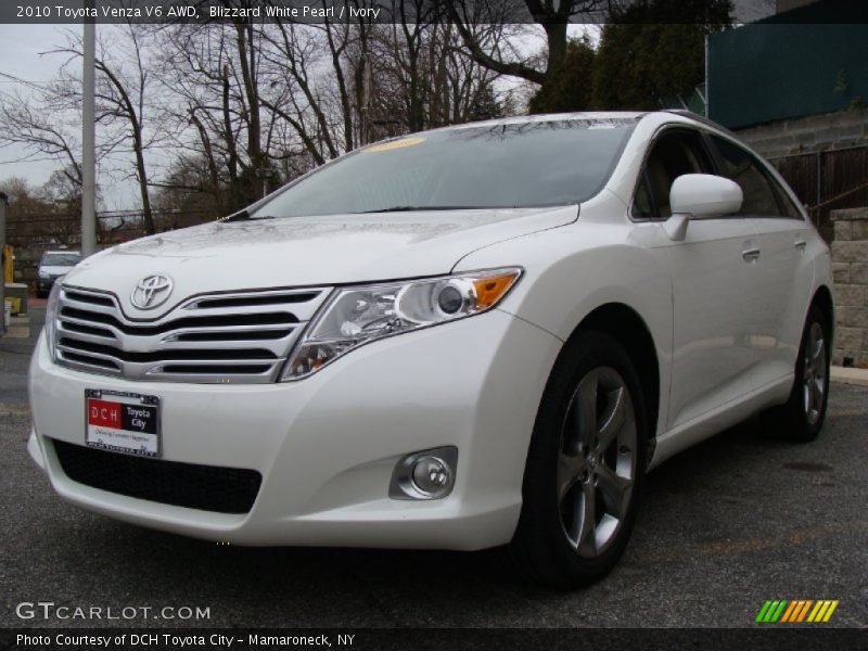 Blizzard White Pearl / Ivory 2010 Toyota Venza V6 AWD
