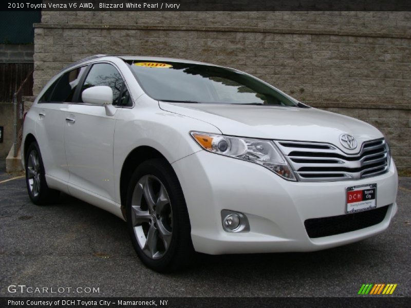 Blizzard White Pearl / Ivory 2010 Toyota Venza V6 AWD
