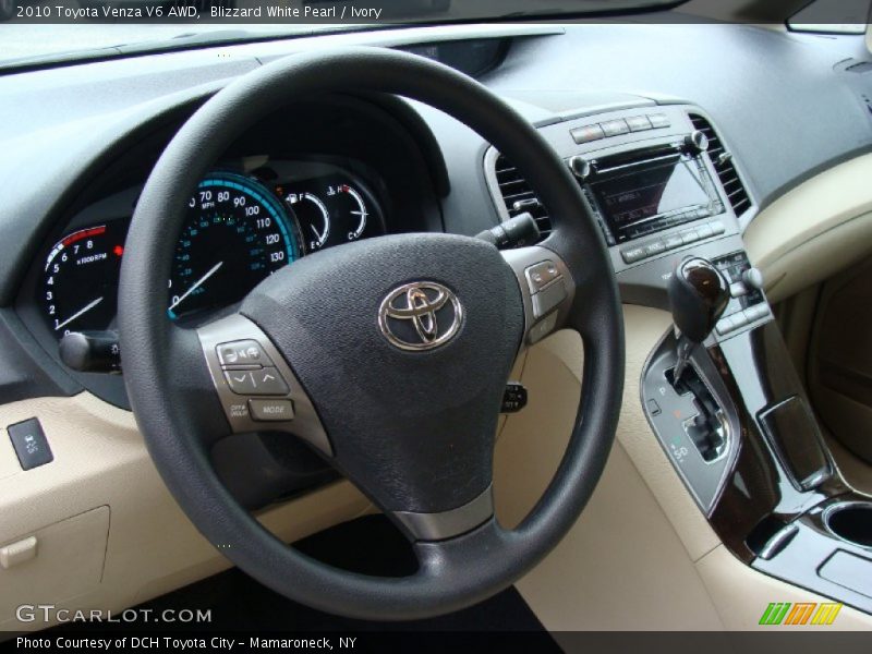 Blizzard White Pearl / Ivory 2010 Toyota Venza V6 AWD