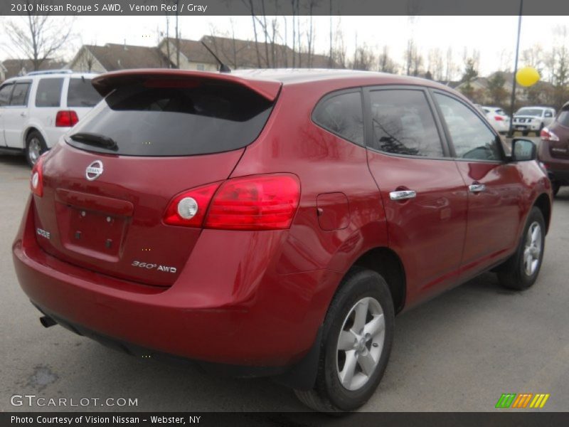 Venom Red / Gray 2010 Nissan Rogue S AWD