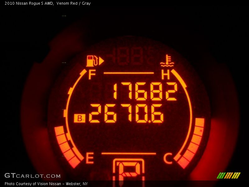 Venom Red / Gray 2010 Nissan Rogue S AWD