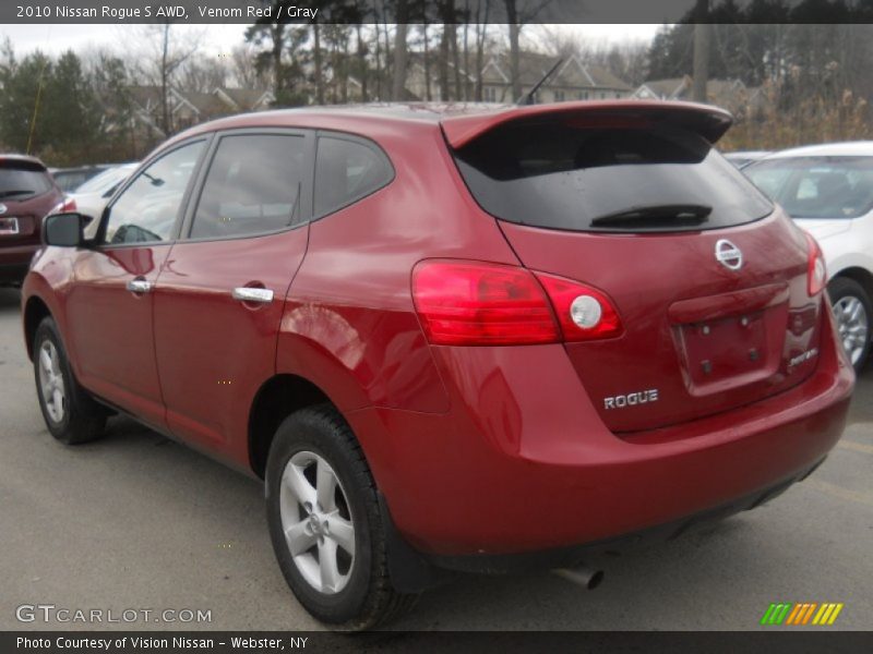 Venom Red / Gray 2010 Nissan Rogue S AWD