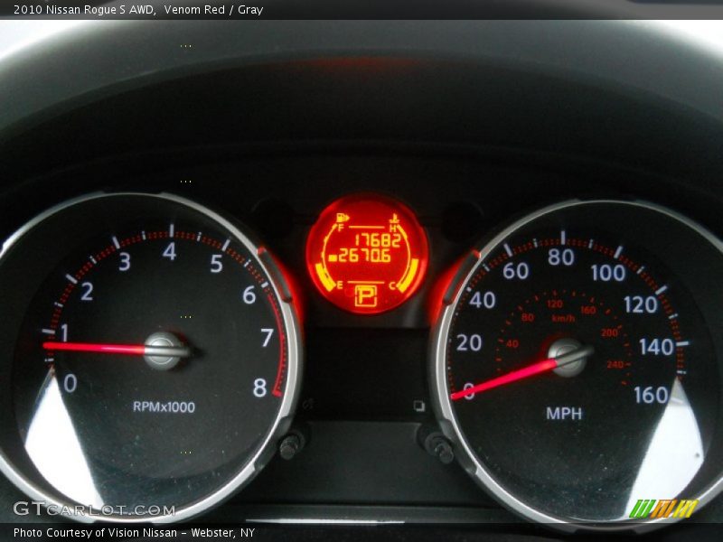 Venom Red / Gray 2010 Nissan Rogue S AWD