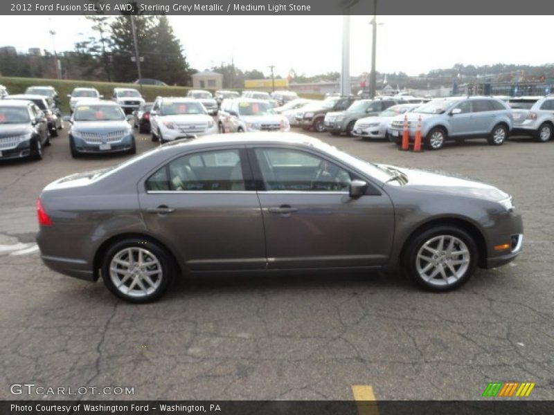 Sterling Grey Metallic / Medium Light Stone 2012 Ford Fusion SEL V6 AWD