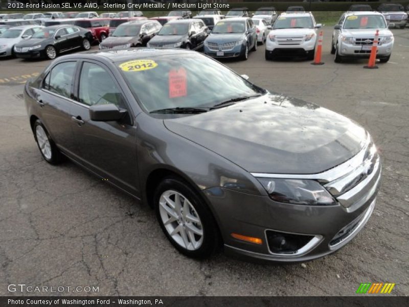 Sterling Grey Metallic / Medium Light Stone 2012 Ford Fusion SEL V6 AWD