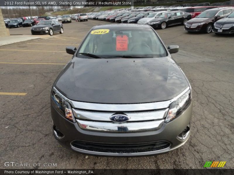 Sterling Grey Metallic / Medium Light Stone 2012 Ford Fusion SEL V6 AWD