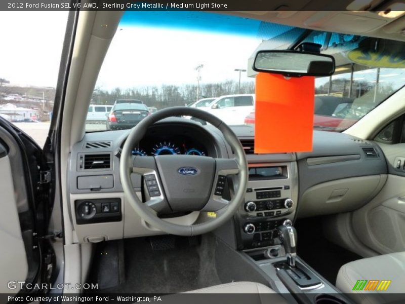 Sterling Grey Metallic / Medium Light Stone 2012 Ford Fusion SEL V6 AWD