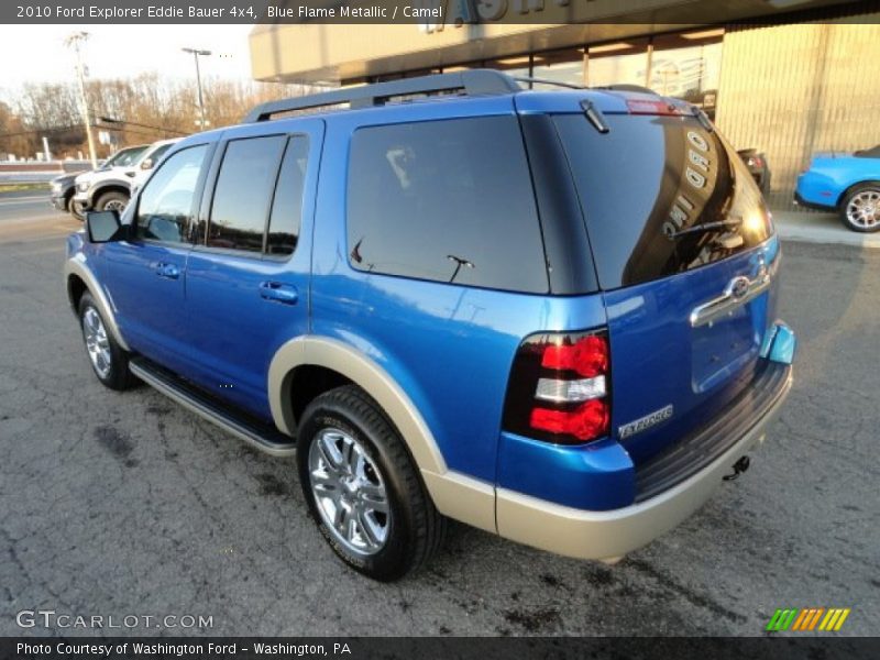 Blue Flame Metallic / Camel 2010 Ford Explorer Eddie Bauer 4x4