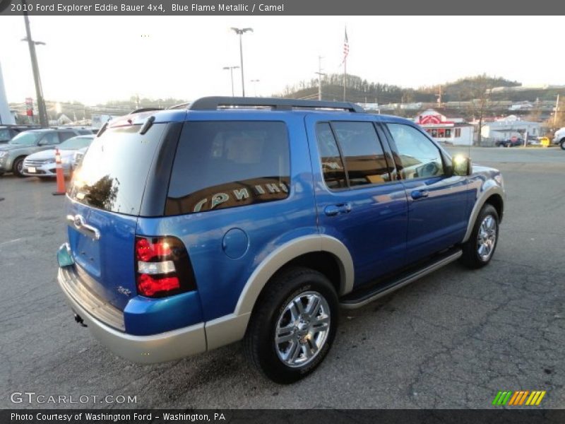 Blue Flame Metallic / Camel 2010 Ford Explorer Eddie Bauer 4x4