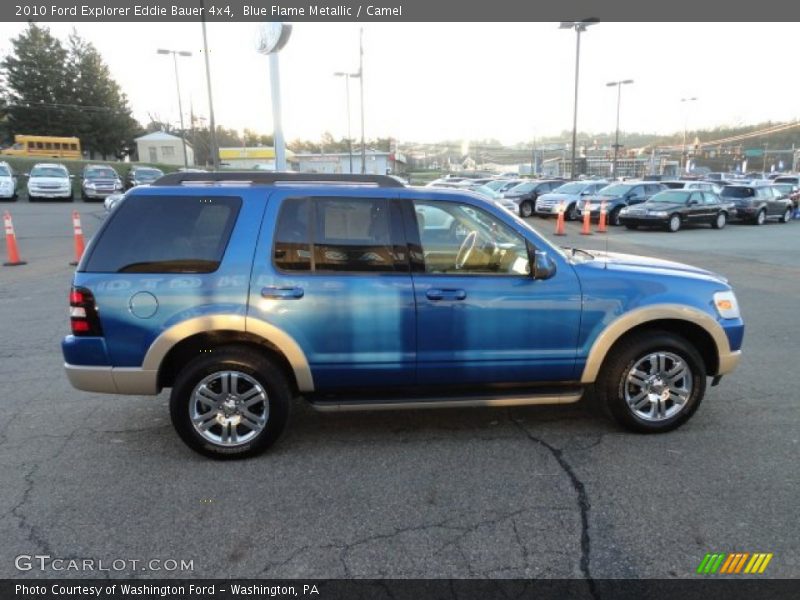 Blue Flame Metallic / Camel 2010 Ford Explorer Eddie Bauer 4x4