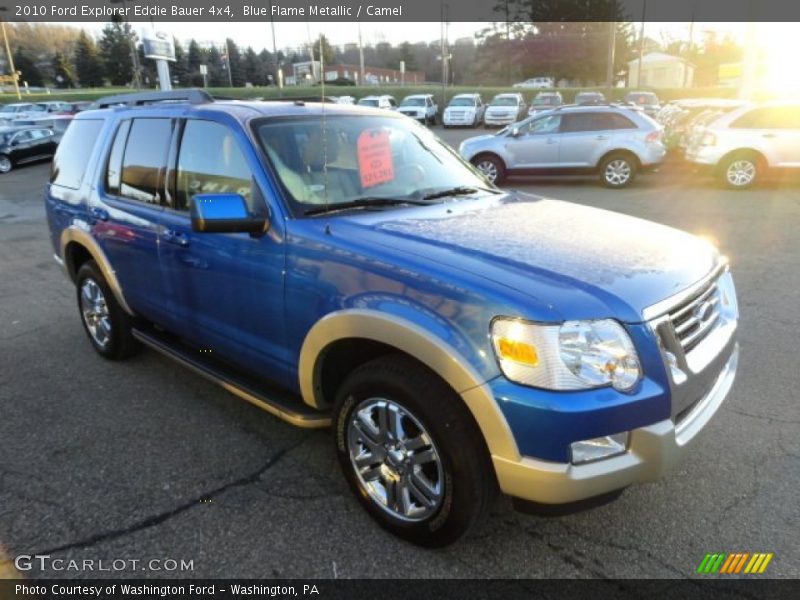 Blue Flame Metallic / Camel 2010 Ford Explorer Eddie Bauer 4x4